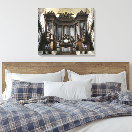 St Sulpice-orgel Canvas Afdruk (Insitu (Slaapkamer))