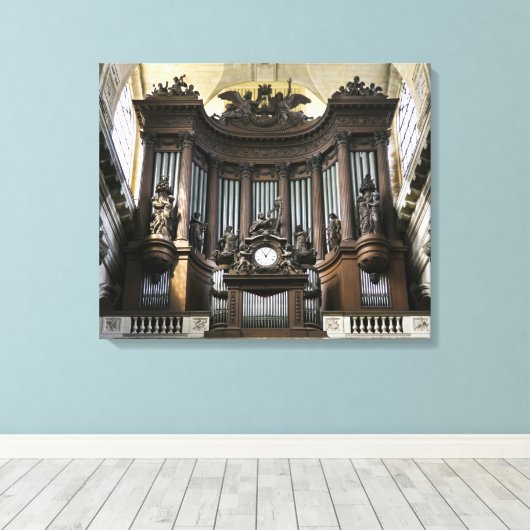 St Sulpice-orgel Canvas Afdruk (Insitu (Houten vloer))