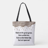 St. Swithin met paraplu Tote Bag (Achterkant)