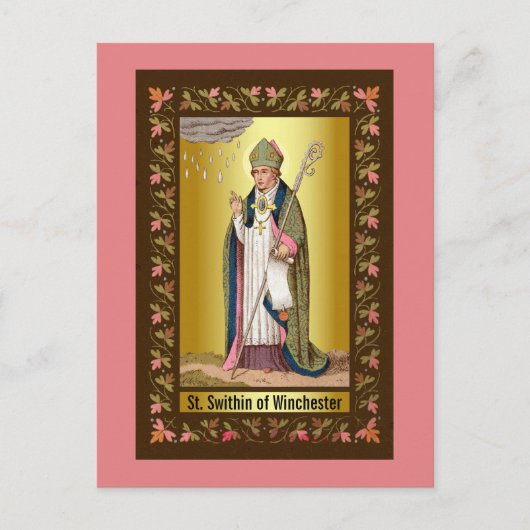 St. Swithin van Winchester Briefkaart (Voorkant)