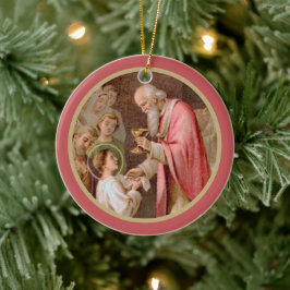 St. Tarcisius Ontvangt de Eucharist (BL 02) x2 Keramisch Ornament