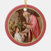 St. Tarcisius Ontvangt de Eucharist (BL 02) x2 Keramisch Ornament (Voorkant)