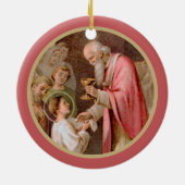 St. Tarcisius Ontvangt de Eucharist (BL 02) x2 Keramisch Ornament (Achterkant)