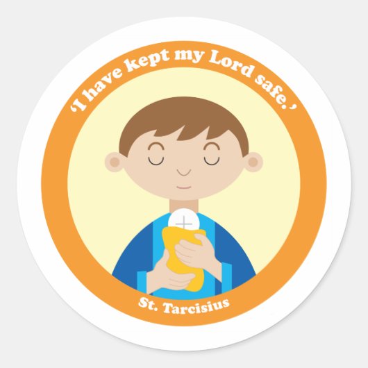 St. Tarcisius Ronde Sticker (Voorkant)