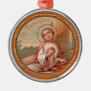 St. Tarcisius van Rome Rondel (BF 004) Metalen Ornament