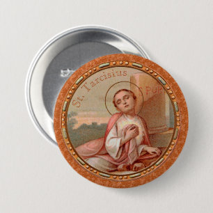 St. Tarcisius van Rome Rondel (BF 004) Ronde Button 7,6 Cm