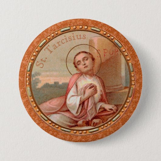 St. Tarcisius van Rome Roundel (BF 004) Ronde Button 7,6 Cm (Voorkant)
