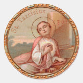 St. Tarcisius van Rome Roundel (BF 004) Ronde Sticker (Voorkant)