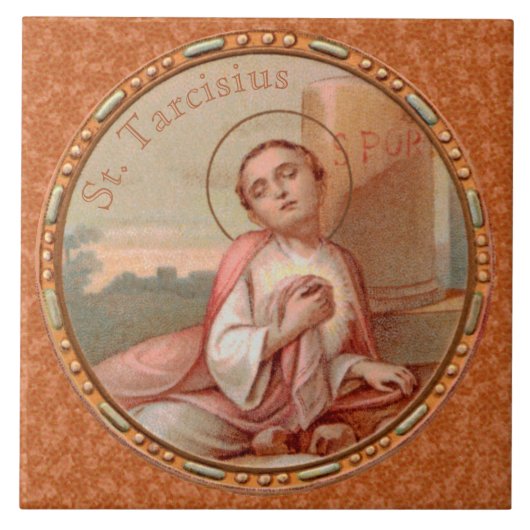 St. Tarcisius van Rome Roundel (BF 004) Tegeltje (Voorkant)
