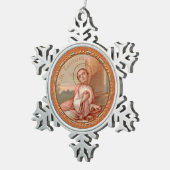St. Tarcisius van Rome Roundel (BF 004) Tin Sneeuwvlok Ornament (Rechts)