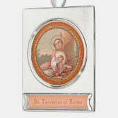 St. Tarcisius van Rome Roundel (BF 004) Verzilverd Banner Ornament (Links)
