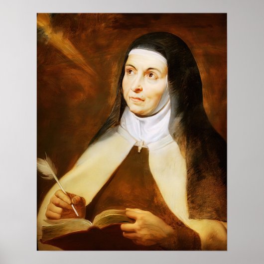 St Teresa de Avila Jesus Katholieke Saint Rubens Poster (Voorkant)