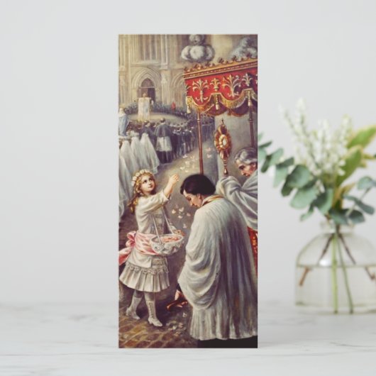 St. Teresa gooit bloemen naar het geborene heiligd (Staand voorkant)