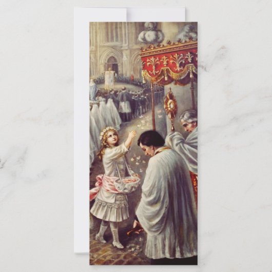 St. Teresa gooit bloemen naar het geborene heiligd (Voorkant)