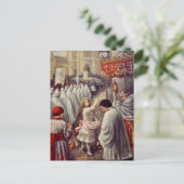 St. Teresa gooit bloemen naar het geborene heiligd Briefkaart (Staand voorkant)