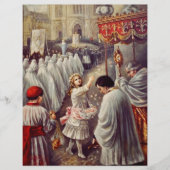 St. Teresa gooit bloemen naar het geborene heiligd Flyer (Voorkant)