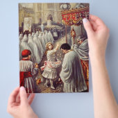 St. Teresa gooit bloemen naar het geborene heiligd Flyer (Hand)