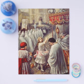 St. Teresa gooit bloemen naar het geborene heiligd Flyer (Enkel)