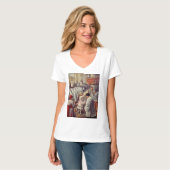 St. Teresa gooit bloemen naar het geborene heiligd T-shirt (Voorkant volledig)