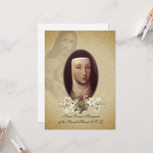 St. Teresa Margaret Redi van het heilige hart Kaart (Voorkant / Achterkant in situ)