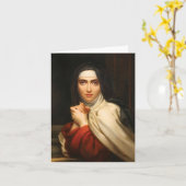 St. Teresa of Avila Card Kaart (Gele Bloem)