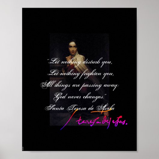 St. Teresa of Ávila - François Gérard Poster (Voorkant)