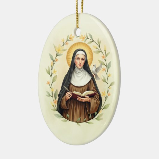 St Teresa of Avila God's Peace and Blessings Keramisch Ornament (Links)