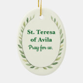 St Teresa of Avila God's Peace and Blessings Keramisch Ornament (Achterkant)