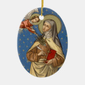 St. Teresa of Avila (SAU 28) Oval Keramisch Ornament (Voorkant)
