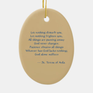 St. Teresa of Avila (SAU 28) Oval Keramisch Ornament