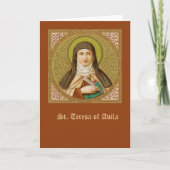 St Teresa of Avila (SNV27) Blank Greeting Kaart (Voorkant)