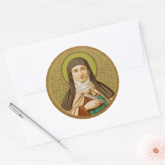 St. Teresa of Avila (SNV 27) Ronde Sticker (Envelop)