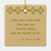 St. Teresa of Avila (SNV 27) Square Keramisch Ornament (Achterkant)
