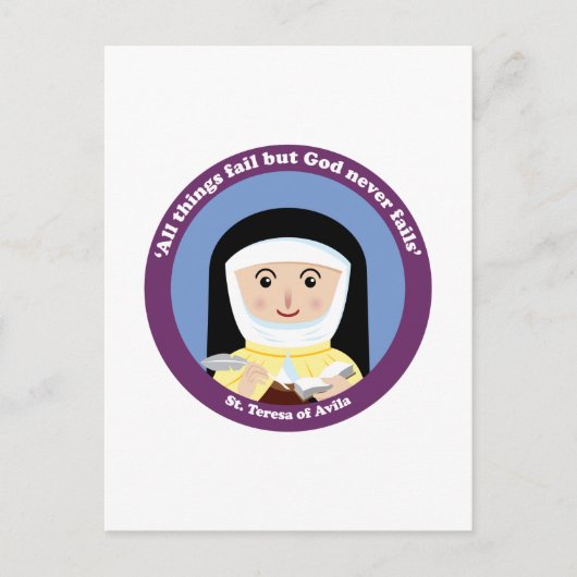 St. Teresa van Avila Briefkaart (Voorkant)