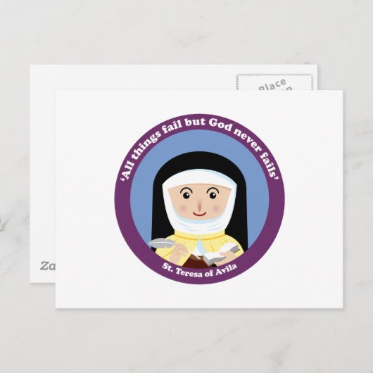 St. Teresa van Avila Briefkaart (Voorkant / Achterkant)