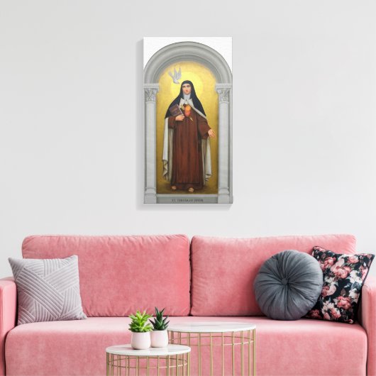 St. Teresa van Avila Carmelite Nun Canvas Afdruk (Insitu (Woonkamer))