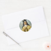 St. Teresa van Avila Carmelite Nun Dove Feather Ronde Sticker (Envelop)