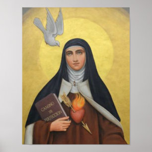St. Teresa van Avila Carmelite Saint Poster