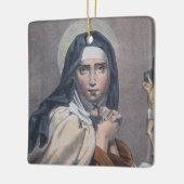 St. Teresa van Avila (M 008) Square Keramisch Ornament (Links)