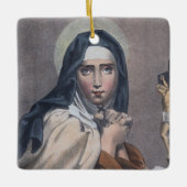 St. Teresa van Avila (M 008) Square Keramisch Ornament (Voorkant)
