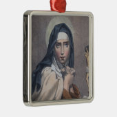 St. Teresa van Avila (M 008) Square Metalen Ornament (Rechts)