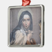 St. Teresa van Avila (M 008) Square Metalen Ornament (Links)