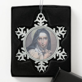 St. Teresa van Avila (M 008) Tin Sneeuwvlok Ornament