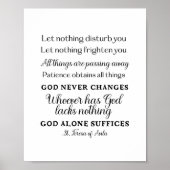 St. Teresa van Avila Quote Art Poster Print (Voorkant)