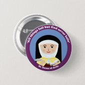 St. Teresa van Avila Ronde Button 5,7 Cm (Voorkant /achterkant)