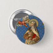 St. Teresa van Avila (SAU 28) Ronde Button 5,7 Cm (Voorkant /achterkant)