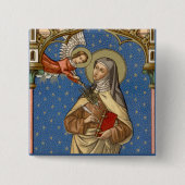 St. Teresa van Avila (SAU 28) Vierkante Button 5,1 Cm (Voorkant)