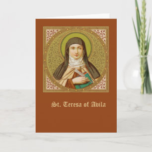 St. Teresa van Avila (SNV27) Blanco groet Kaart