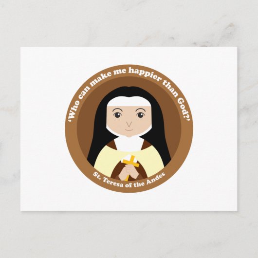 St. Teresa van de Andes Briefkaart (Voorkant)