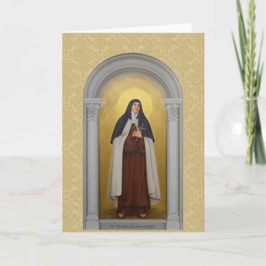 St. Teresa van de Andes Carmelite Saint Kaart (Voorkant)